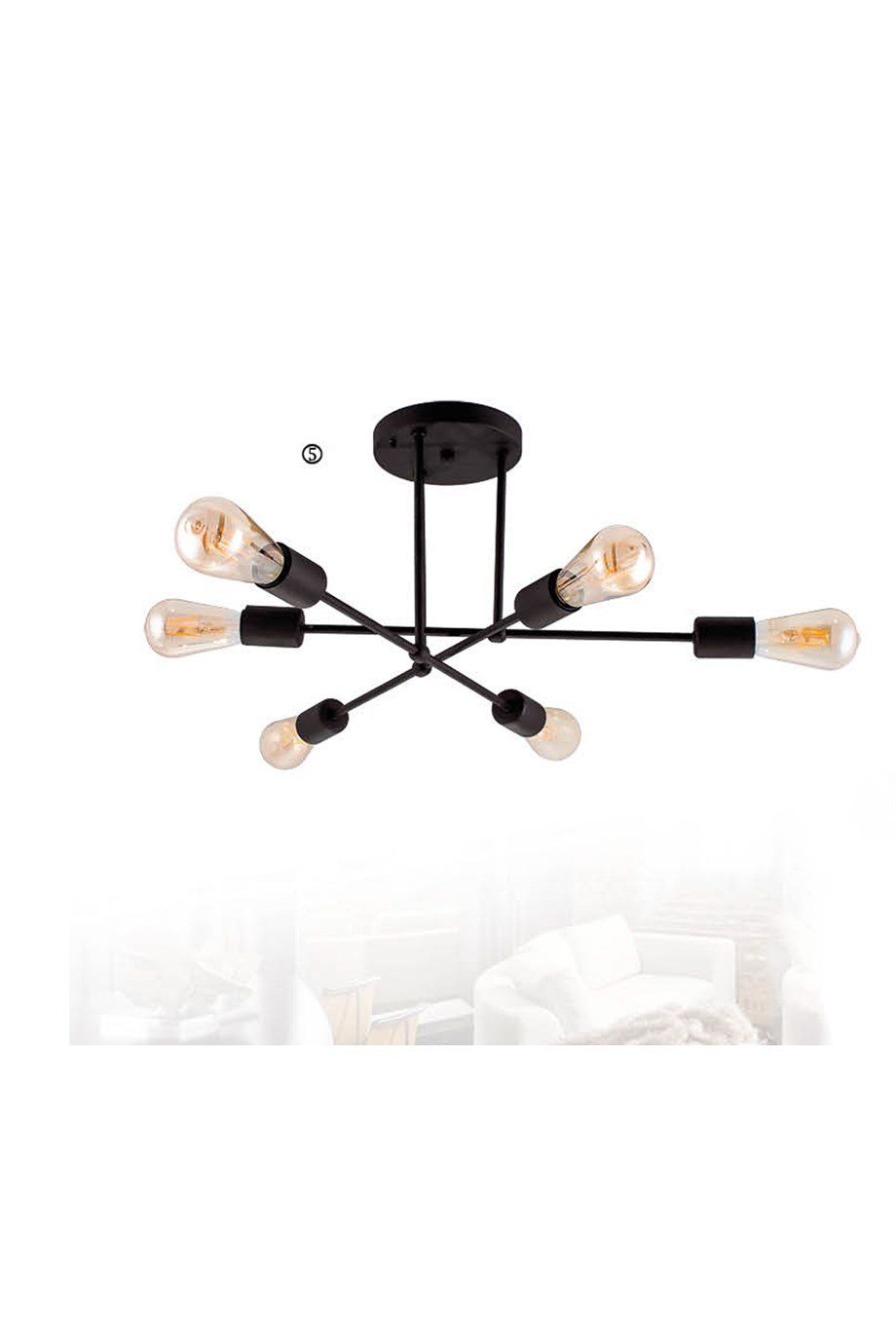 10486-6 Blk Avize