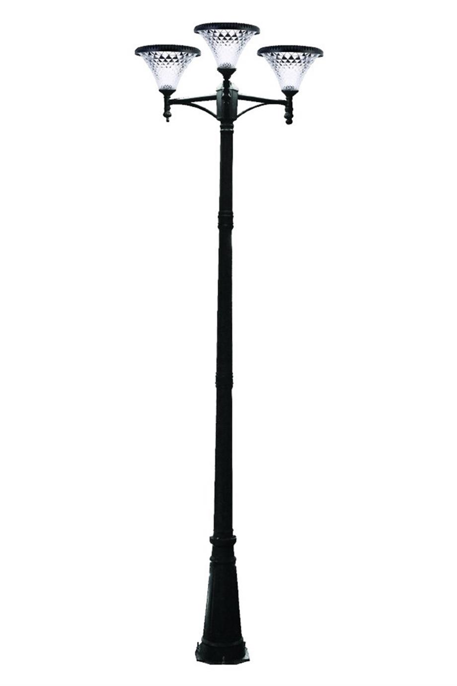 Solar Ürünler 3W Solar Camlı Çim Armatürü - Lambasan 3x100W 300cm Alüminyum Direk