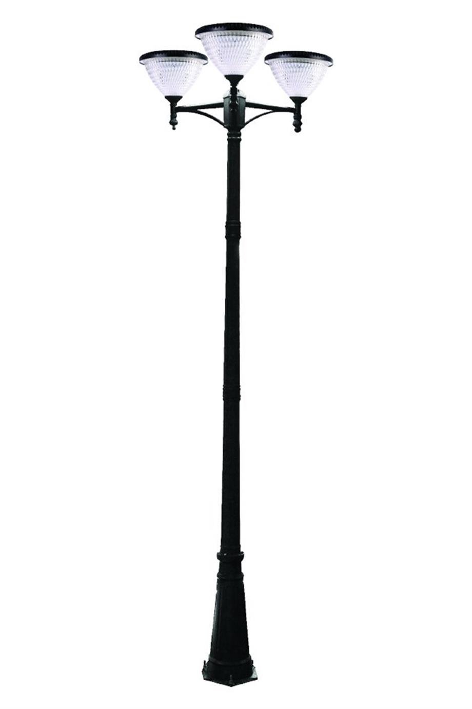 Solar Ürünler 3W Solar Camlı Çim Armatürü - Lambasan 3x100W 300cm Alüminyum Direk