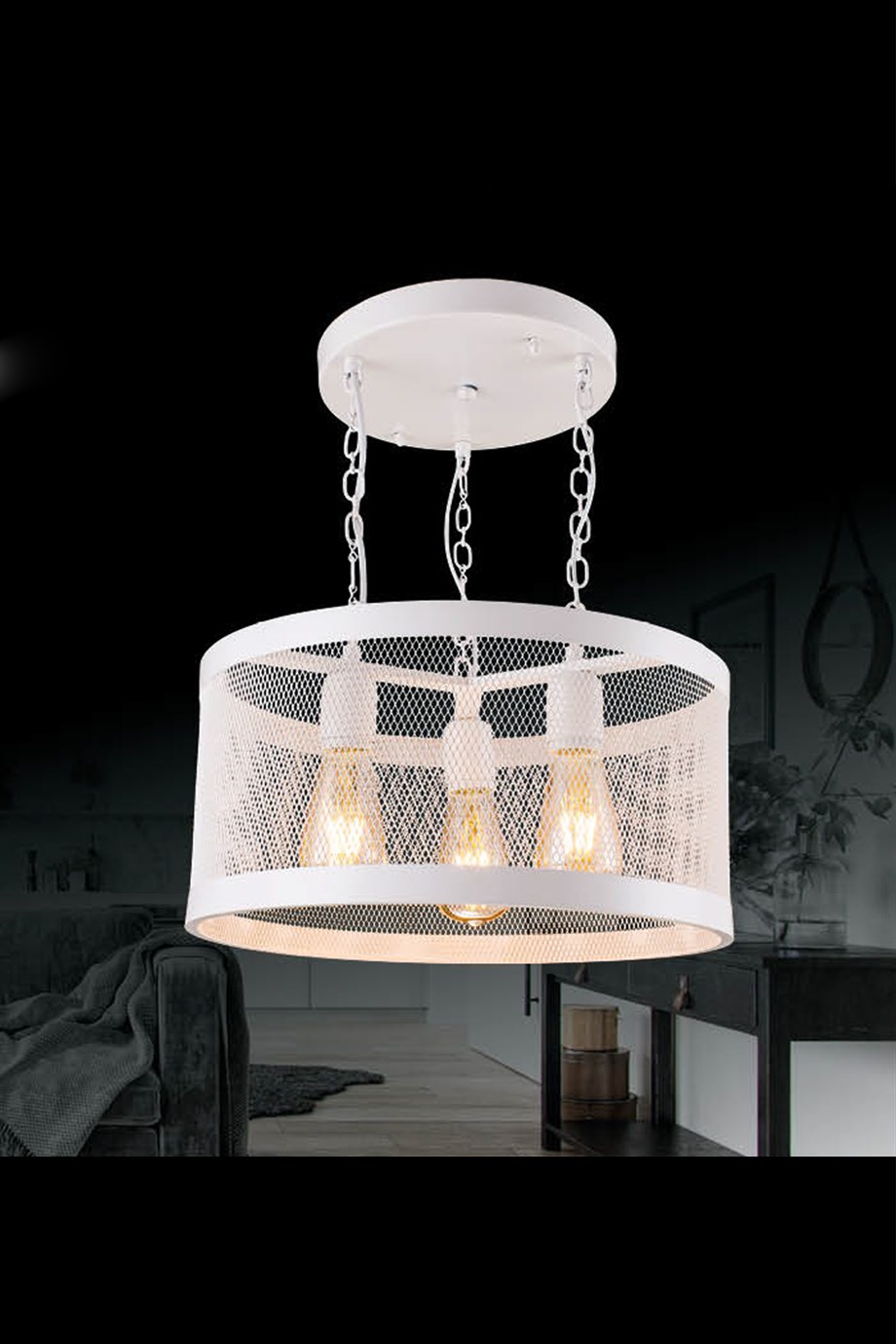 8670-3-Wht-Sarkıt Avize