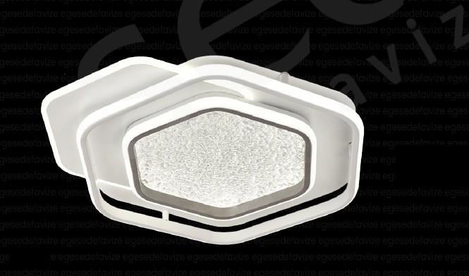 Plafonyer Avize Crystal Nova LED Plafonyer – Beyaz Modern Beyaz Kristal Efekt Plafonyer Avize