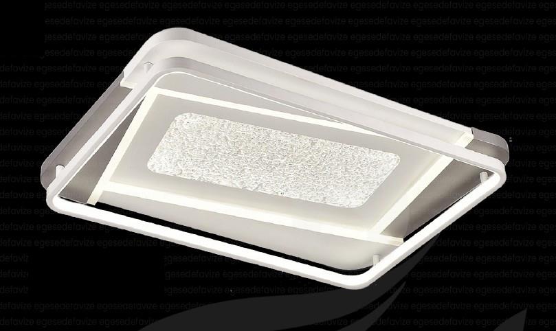 Plafonyer Avize Crystal Nova LED Plafonyer – Beyaz Modern Beyaz Kristal Efekt Plafonyer Avize
