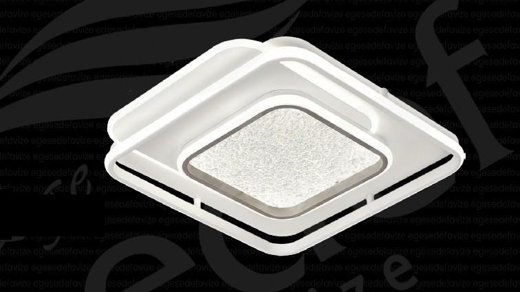 Plafonyer Avize Crystal Nova LED Plafonyer – Beyaz Modern Beyaz Kristal Efekt Plafonyer Avize