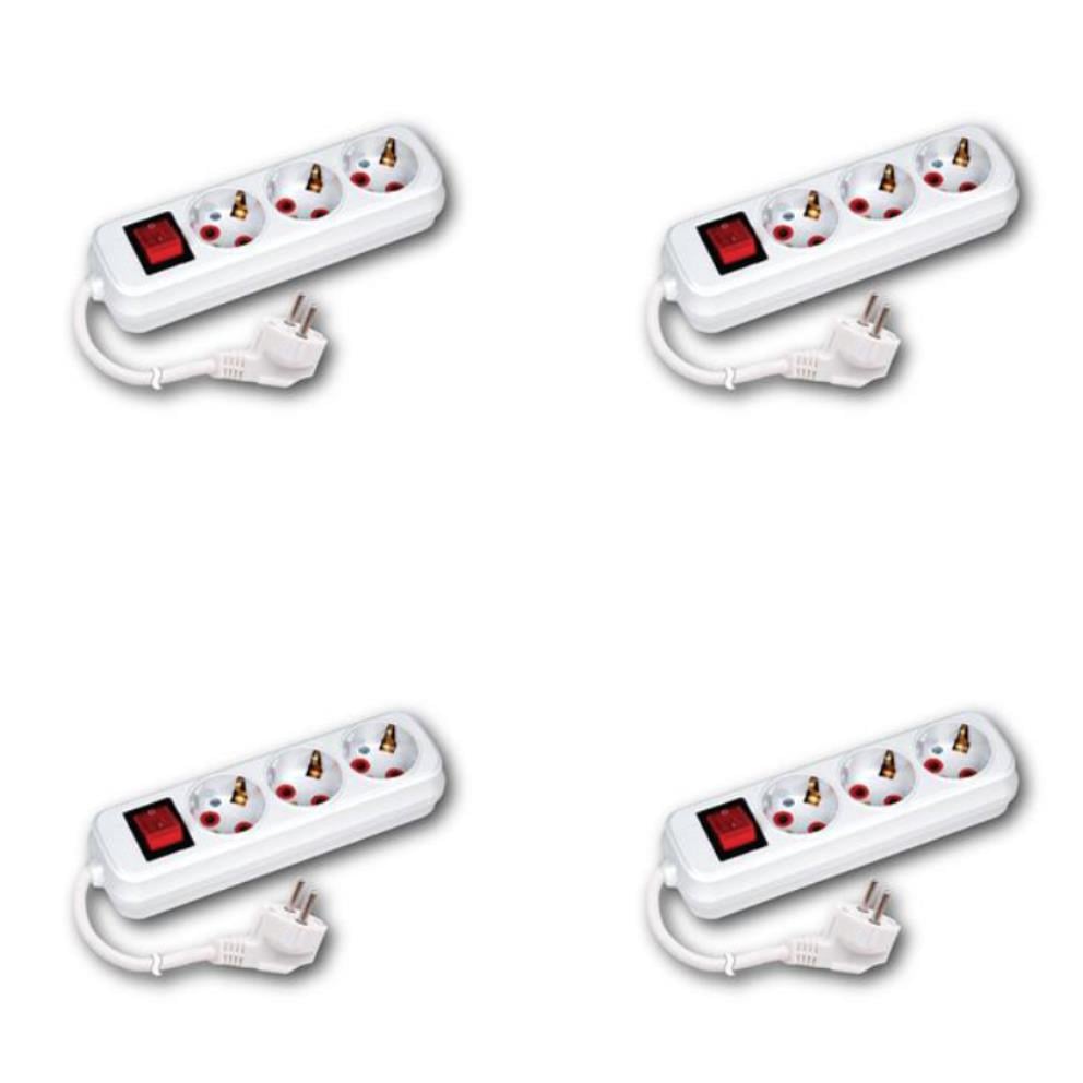 Grup Prizler Deco 3'lü 5 Metre Kablolu Anahtarlı Topraklı Grup Priz Deco 3'lü 5 Metre Kablolu Anahtarlı Topraklı Grup Priz-4lü