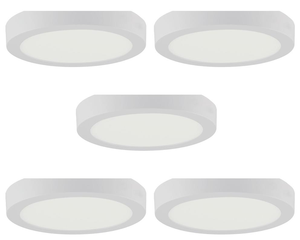 Led Armatürler Doralin Siyah Beyaz Kasa Sıva Üstü Yuvarlak LED Panel - 5'li Set Doralin Sıva Üstü Yuvarlak LED Panel - 5'li