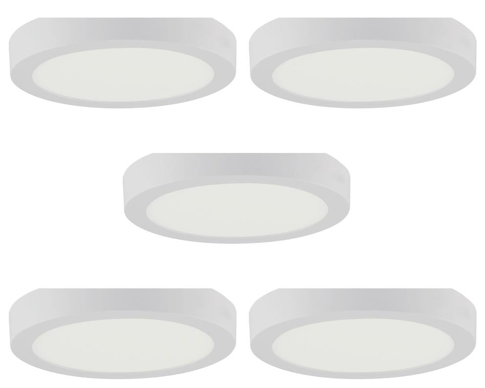 Led Armatürler Doralin Siyah Beyaz Kasa Sıva Üstü Yuvarlak LED Panel - 5'li Set Doralin Sıva Üstü Yuvarlak LED Panel - 5'li