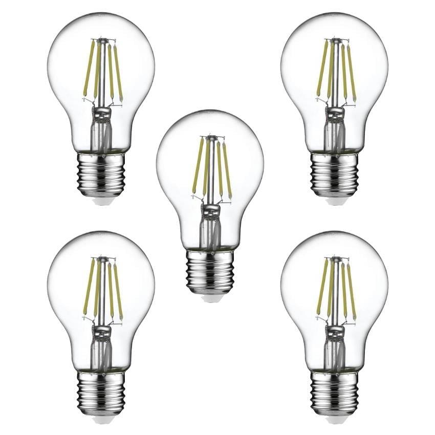Led Ampuller E27 Duy LED Filament Ampul - Standart Tip Şeffaf Cam - Günışığı FILAMENT GLOBE 4 - 4W LED AMPUL-5Lİ