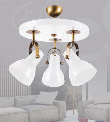 Retro Avize Endüstriyel 3’lü Sarkıt Avize Beyaz Gold Modern Avize Metal Gövdeli 3'lü Yuvarlak Retro Avize