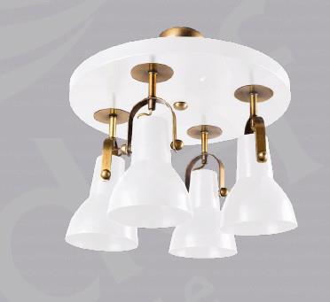 Retro Avize Endüstriyel 4’lü Sarkıt Avize Beyaz Gold Modern Avize Metal Gövdeli 4'lü Yuvarlak Retro Avize