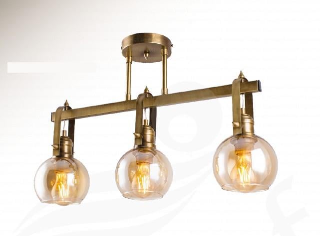 Modern Avize Eskitme 3’lü Cam Küre Sarkıt Avize Retro Lineer Salon Avizesi Eskitme 3'lü Cam Küre Modern Avize