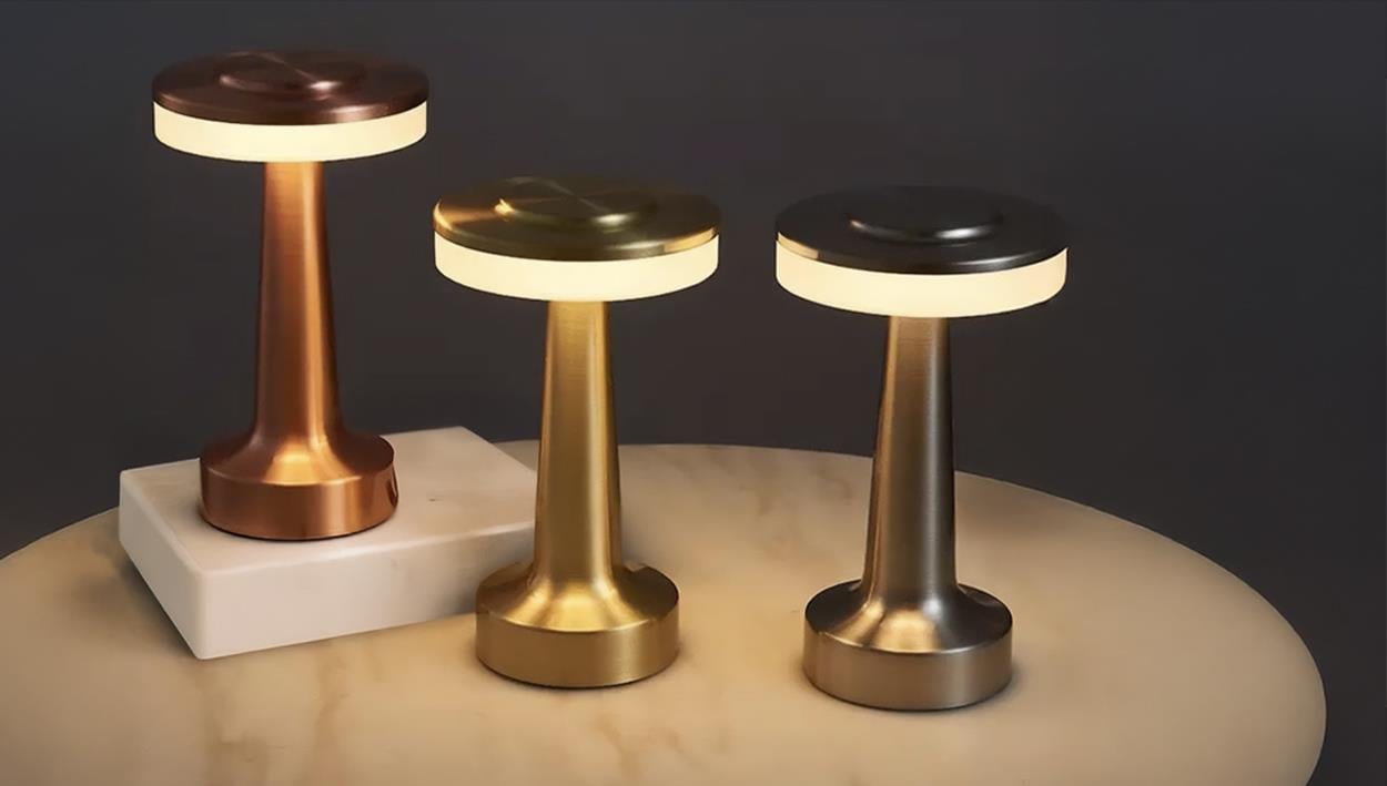 Masa Lambaları Horoz Dekoratif Gold-Gümüş-Rose Gold  Şarjlı Masa Lambası - Kablosuz LED Aydınlatma PRONTO 3 CCT SERİSİ MASA LAMBALARI