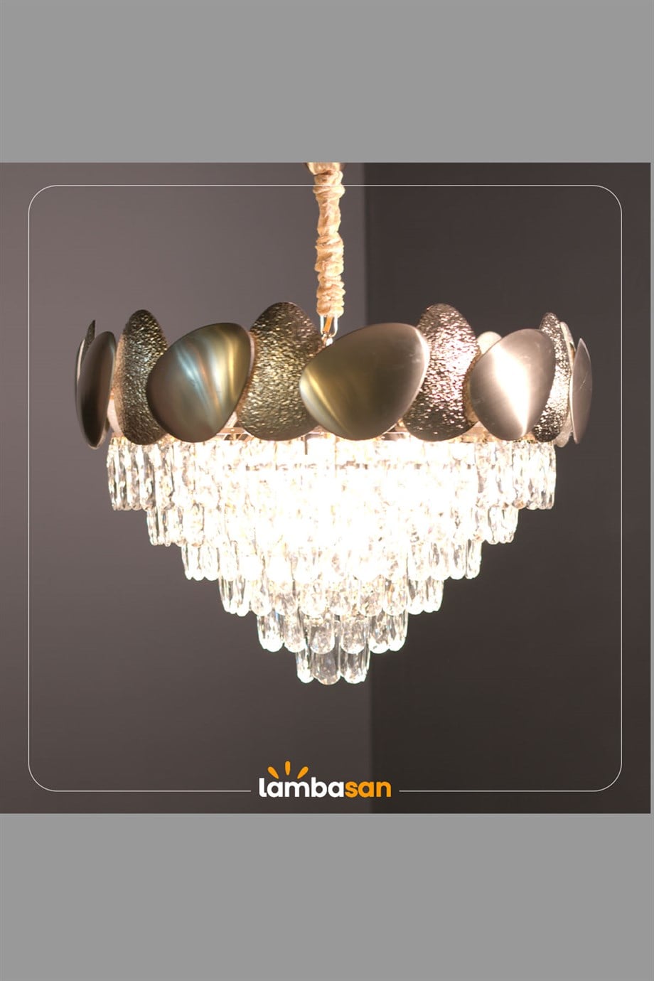 Kristal Avize Lmbsn-100-194-Ceylan-2142-60 Kristal Avize Lambasan'da Ceylan 60'Lık  Kristal Sarkıt  Avize