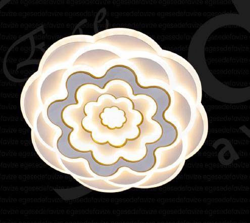 Plafonyer Avize Modern Çiçek Formlu LED Plafonyer Gold Detaylı Dekoratif Tavan Lambası Modern Çiçek Formlu LED Gold Detaylı Plafonyer Avize