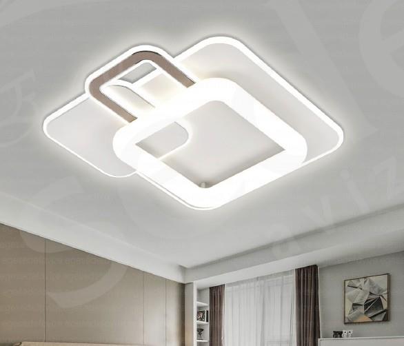 Plafonyer Avize Modern Dalgalı LED Asma Tavan Modeli | Geometrik Tavan Dekoru Modern Organik Kare LED Plafonyer Avize