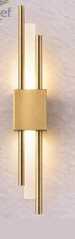 Led Aplik Modern Gold LED Duvar Apliği | Dekoratif Metal LED Aplik Modeli Modern Gold LED Linear Duvar Apliği 