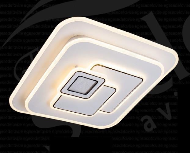Plafonyer Avize Modern LED Plafonyer Kare Tasarım Krem Tavan Lambası Modern LED Kare Geometrik Tasarım Plafonyer  Avize