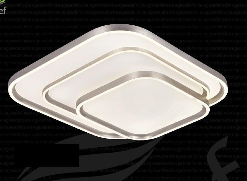 Plafonyer Avize Nova Double LED Plafonyer – Şampanya Gold Modern Şampanya Gold Kare Plafonyer Avize