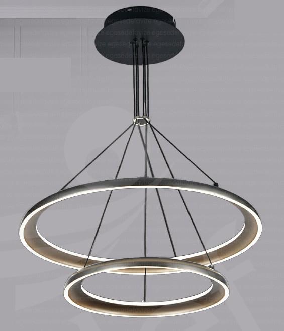 Sarkıt Avize Orion Çift Halka LED Avize – Eskitme Modern Çift Halka Eskitme LED Avize