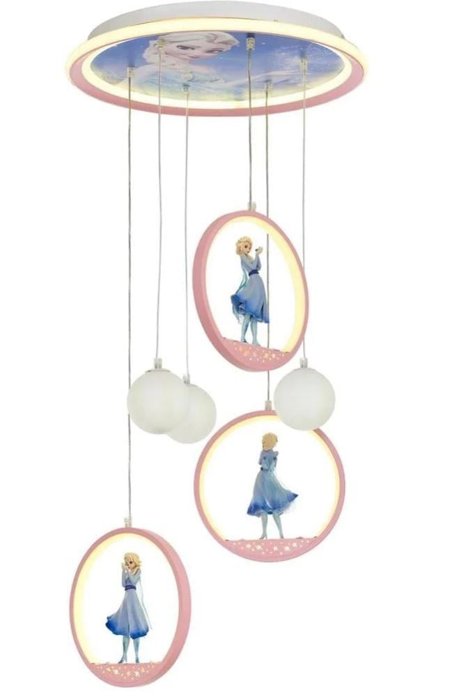 Ledli Avize  Pembe Boyalı Ledli Avize Lambasan Pembe Boyalı Ledli Avize