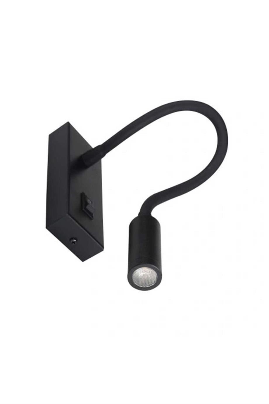 İç Mekan Sıva Üstü Satürn - Lambasan 3W Siyah Kasa Yatak Başı Armatür
