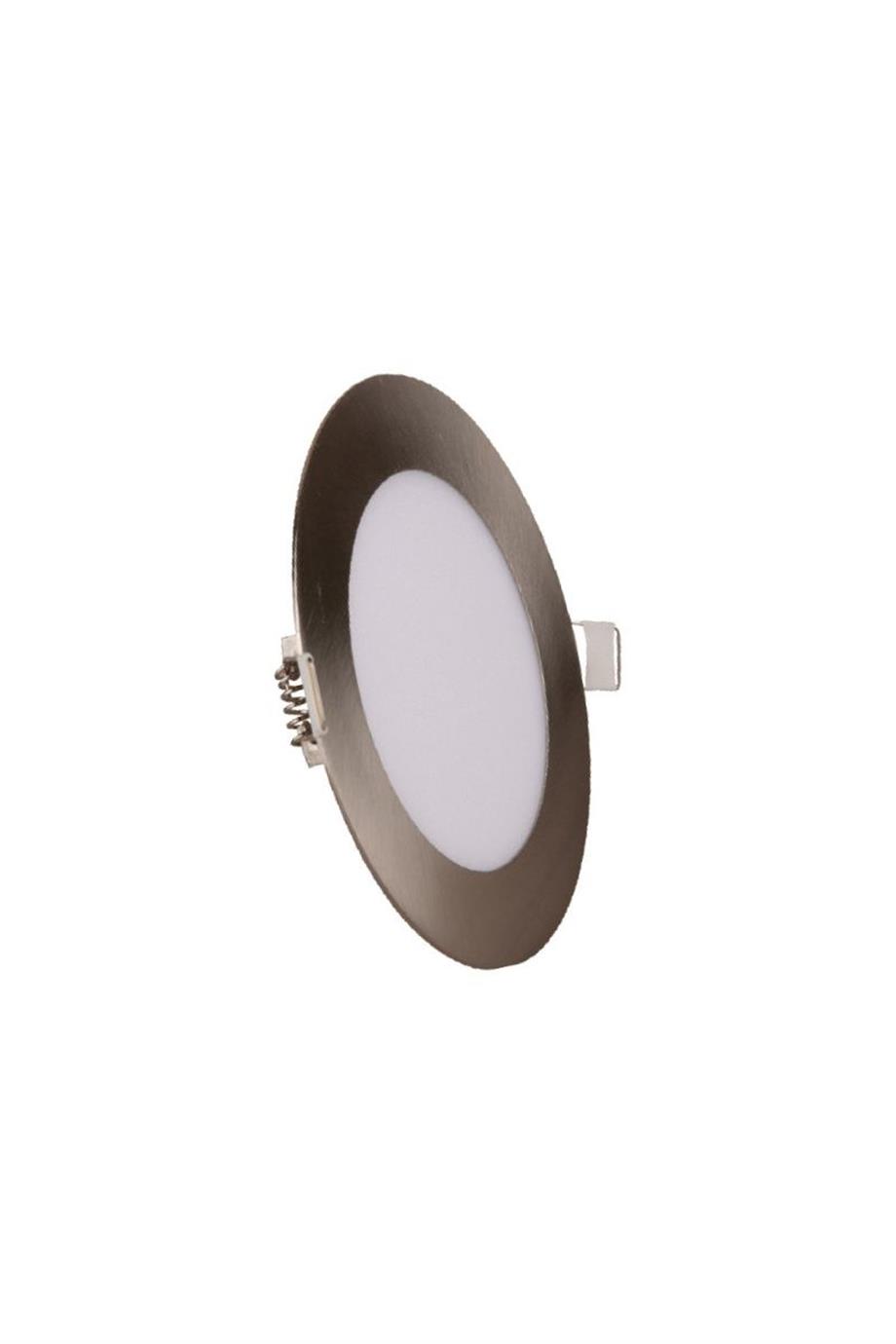 Saten Kare ve Siyah Kasa Paneller Sıva Üstü Satürn - Lambasan 6 Watt Saten Kasa Alüminyum