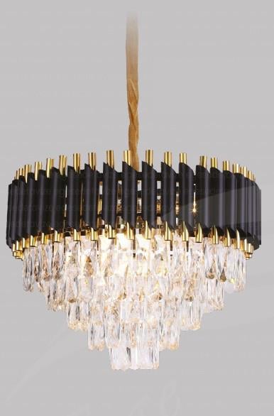 Kristal Avize Siyah Gold Kristal Taşlı Modern Sarkıt Avize – Lüks Salon Avizesi  Modern Siyah Gold Kristal Taşlı Sarkıt Avize