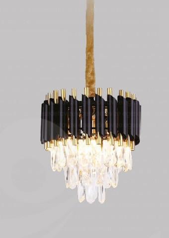 Kristal Avize Siyah Gold Kristal Taşlı Modern Sarkıt Avize – Lüks Salon Avizesi  Modern Siyah Gold Kristal Taşlı Sarkıt Avize