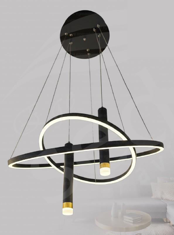 Sarkıt Avize Siyah Kaplama Ledli Sarkıt Avize Siyah Kaplama Ledli Sarkıt Avize