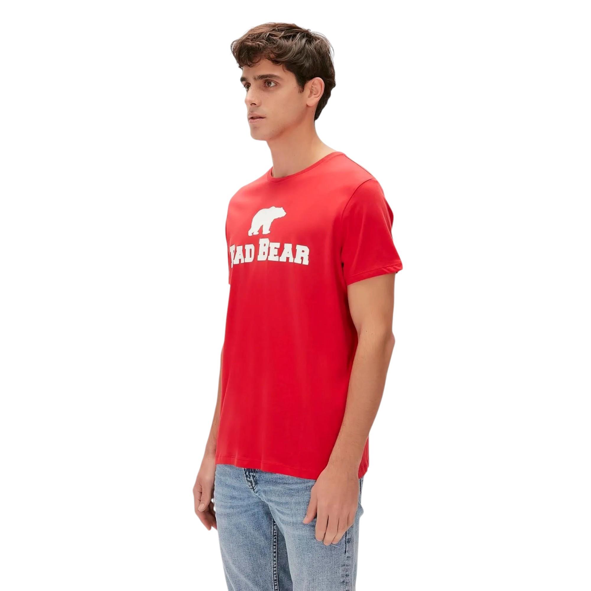 Erkek Baskılı Bisiklet Yaka T-shirt