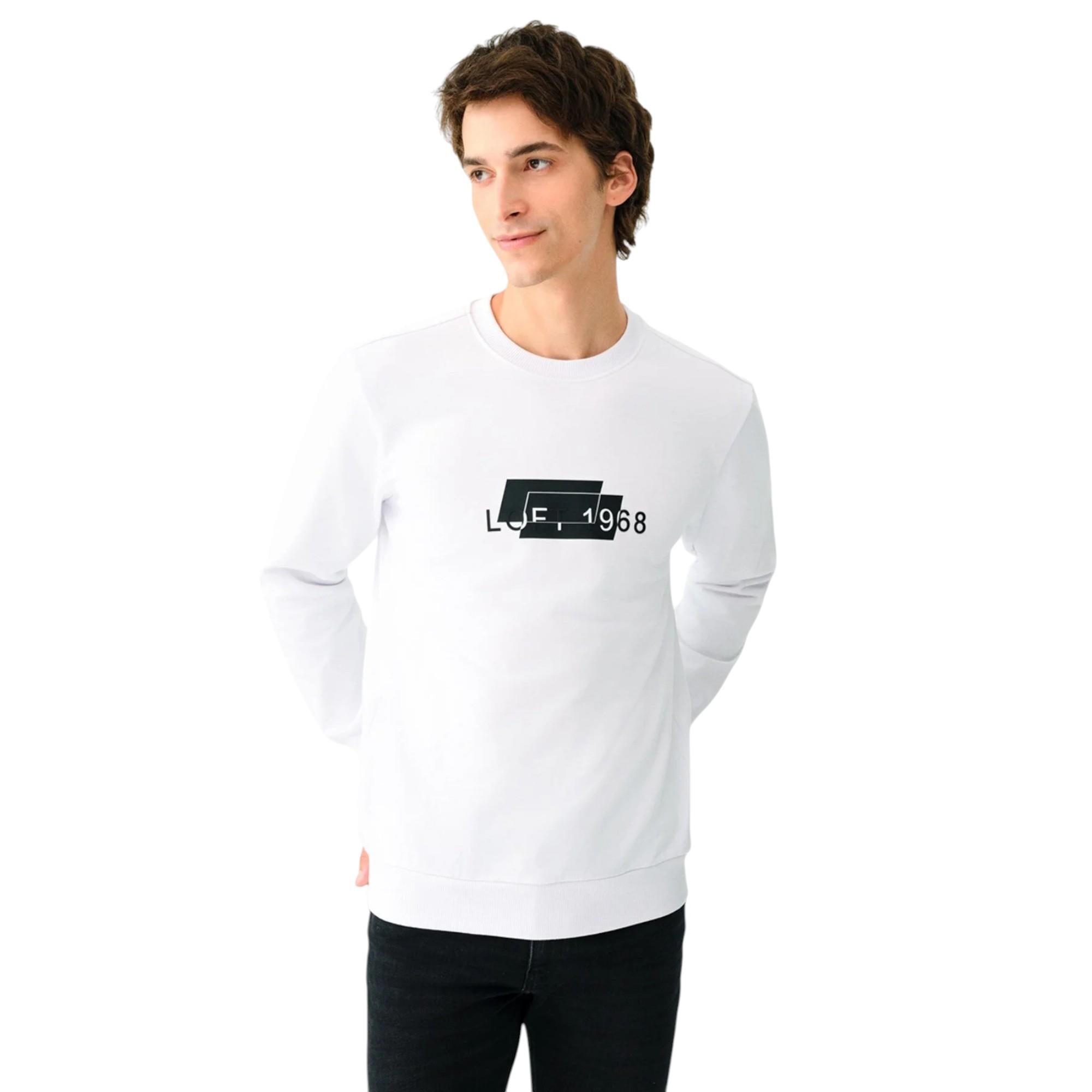 Erkek Marka Baskılı Sweatshirt