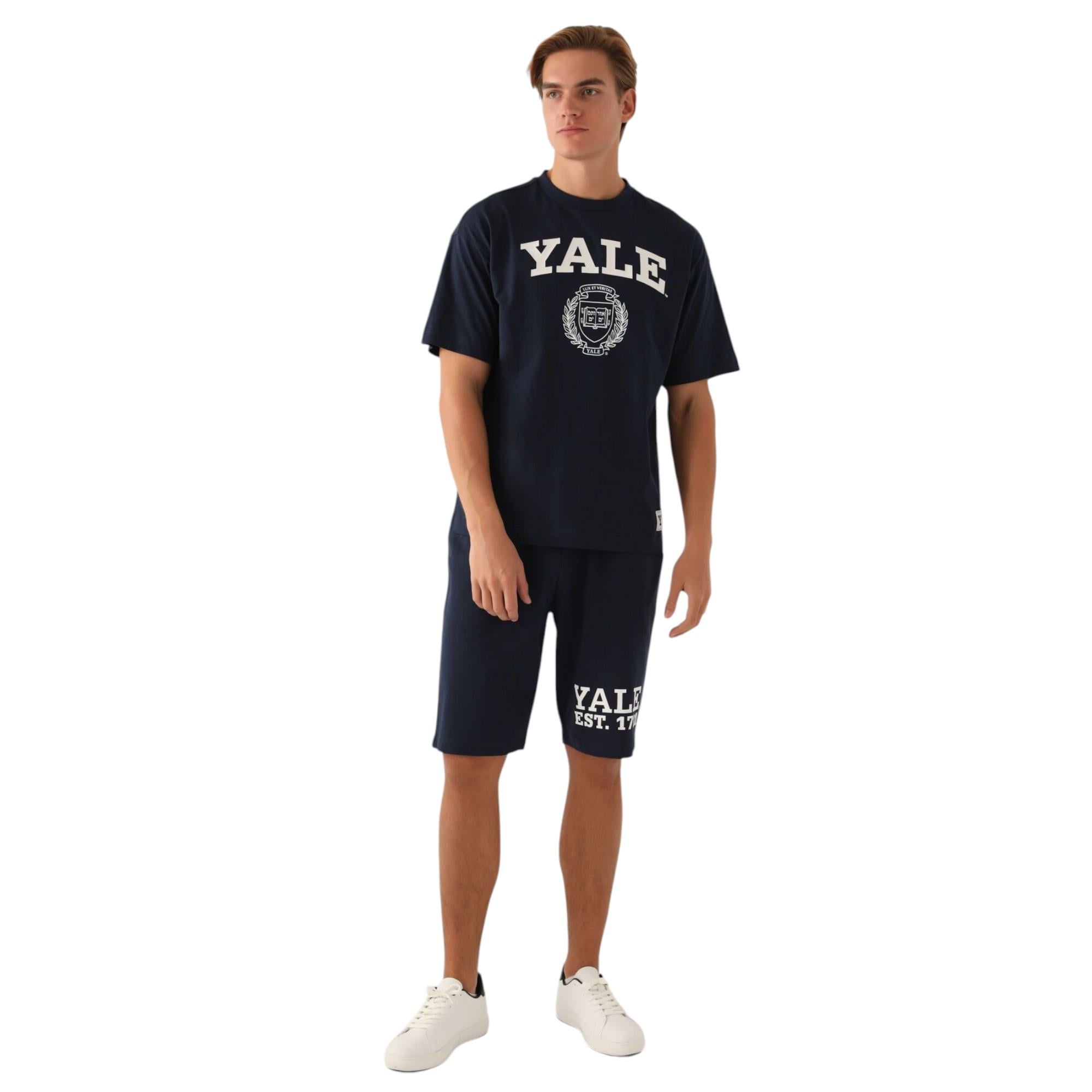 Erkek Yale Baskılı T-shirt