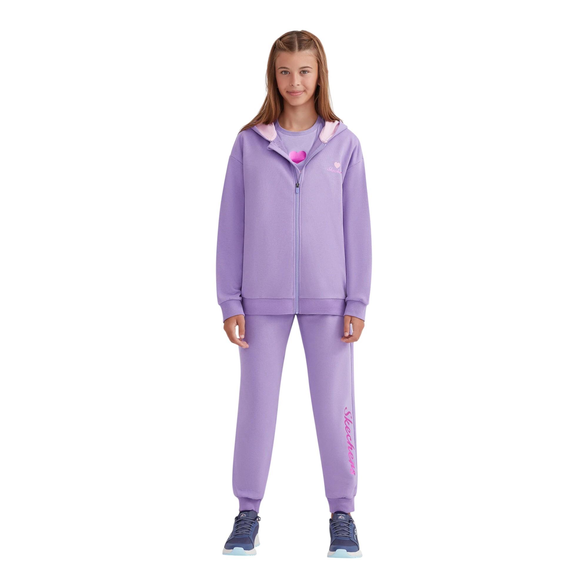 G Heavy Weight Fleece Printed Suit Track Suit  Kız Çocuk Mor Eşofman Takımı SK232133-505