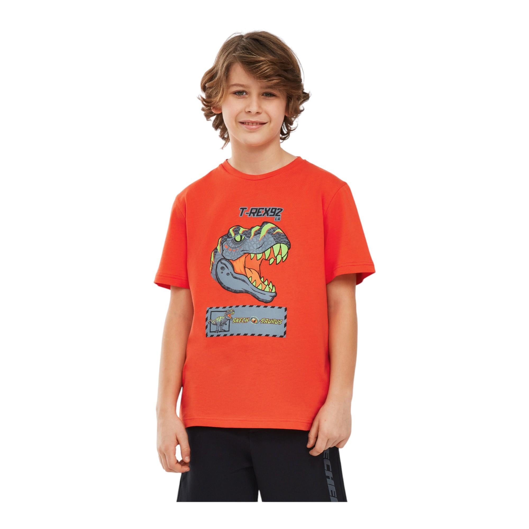 Graphic Tee B Short Sleeve Büyük Erkek Çocuk Turuncu Tshirt SK241093-700