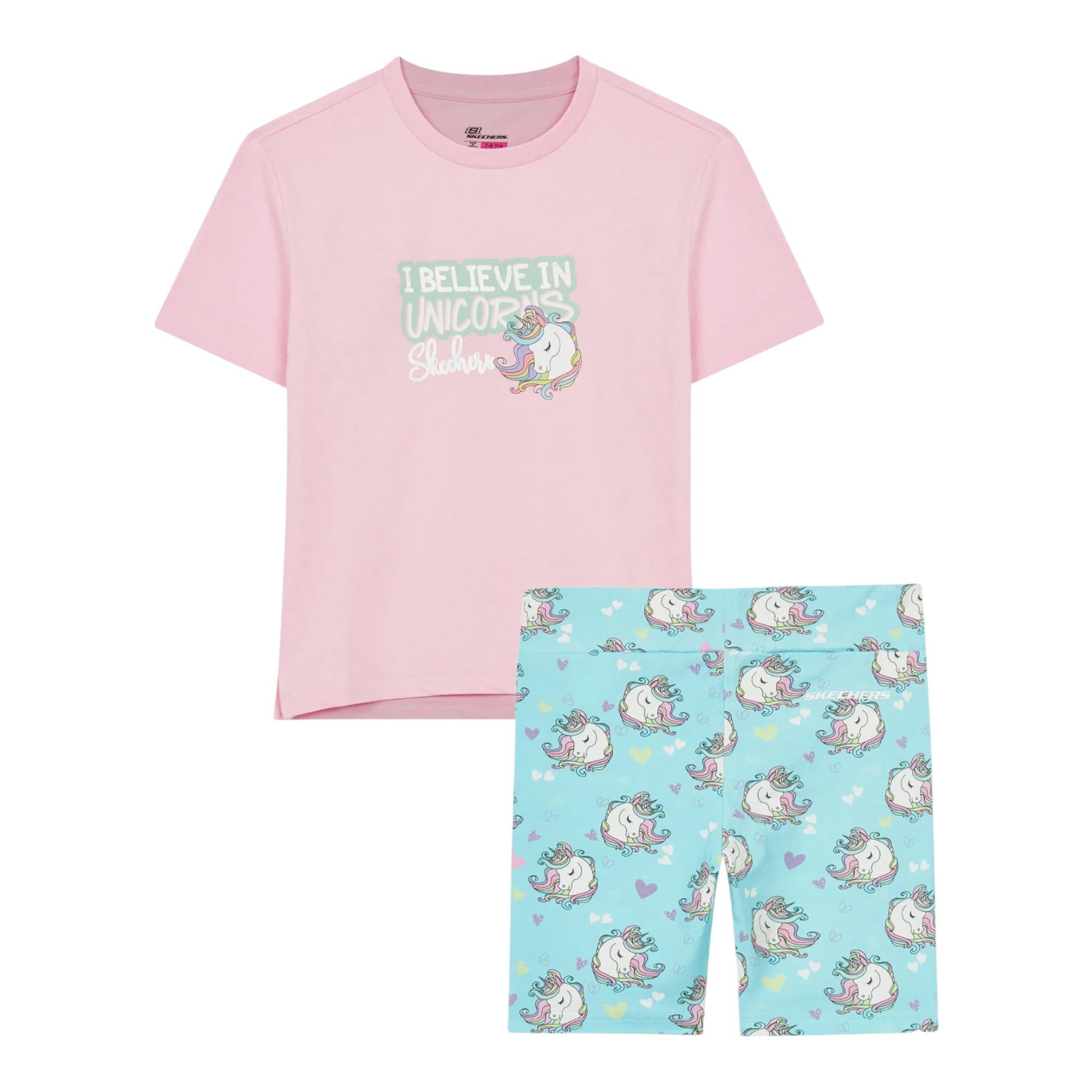 Graphic Tee G Short Sleeve Kız Çocuk Pembe Takım SK241034-621