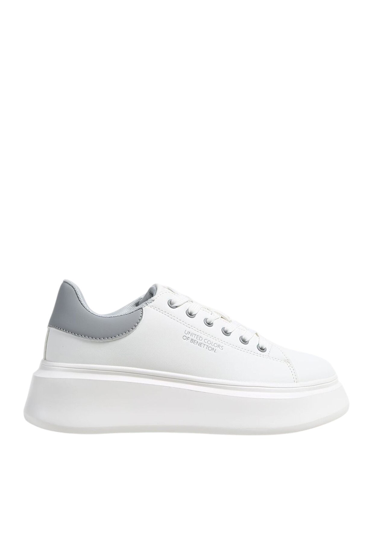 Kadın Beyaz Bağcıklı Sneaker Bnı-10232