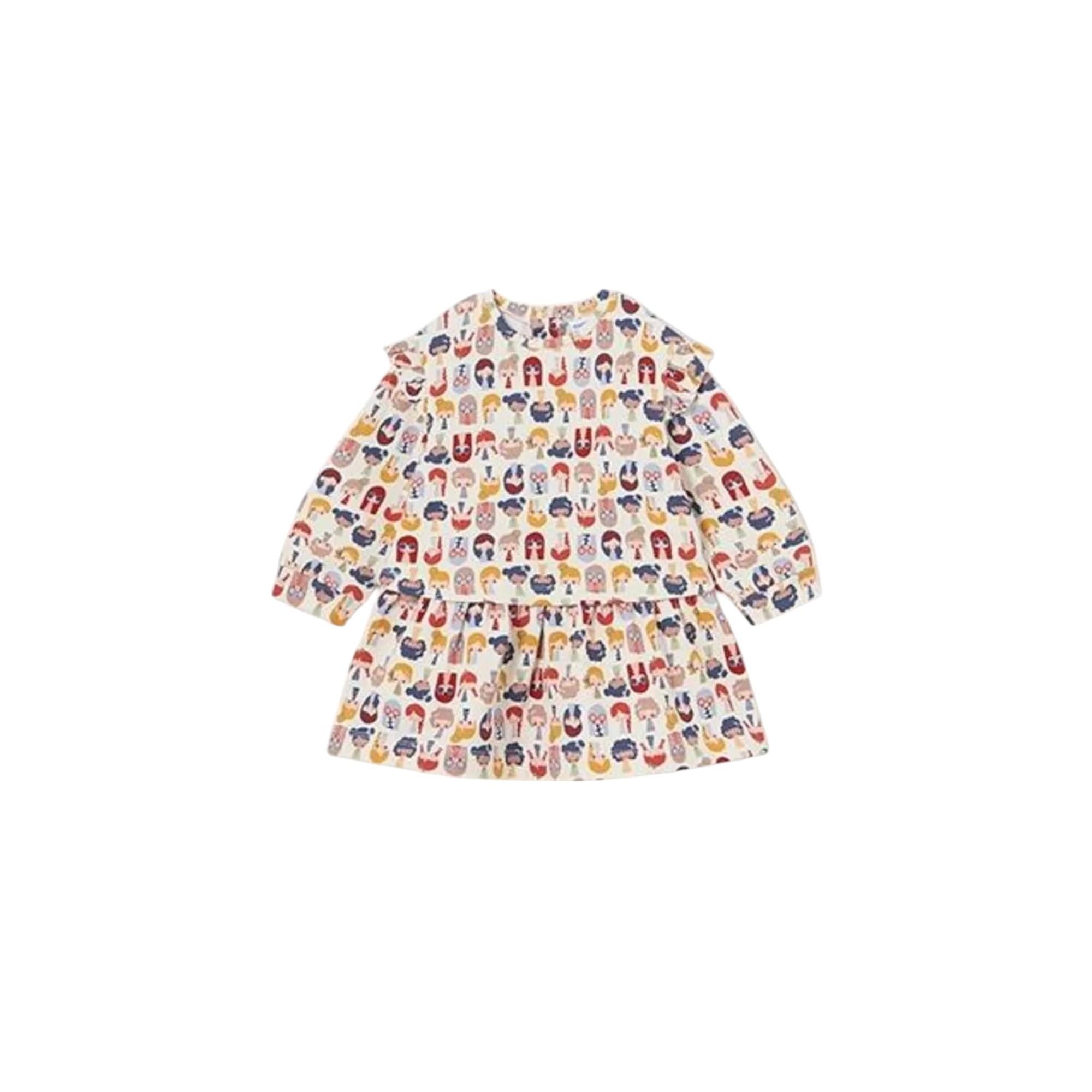 Kız Bebek Bej Elbise Polar 2994