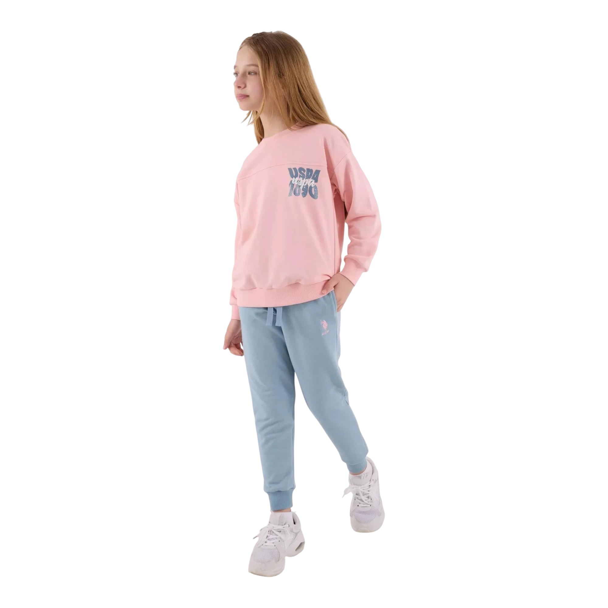Kız Çocuk Pembe Eşofman Takımı US2317-4
