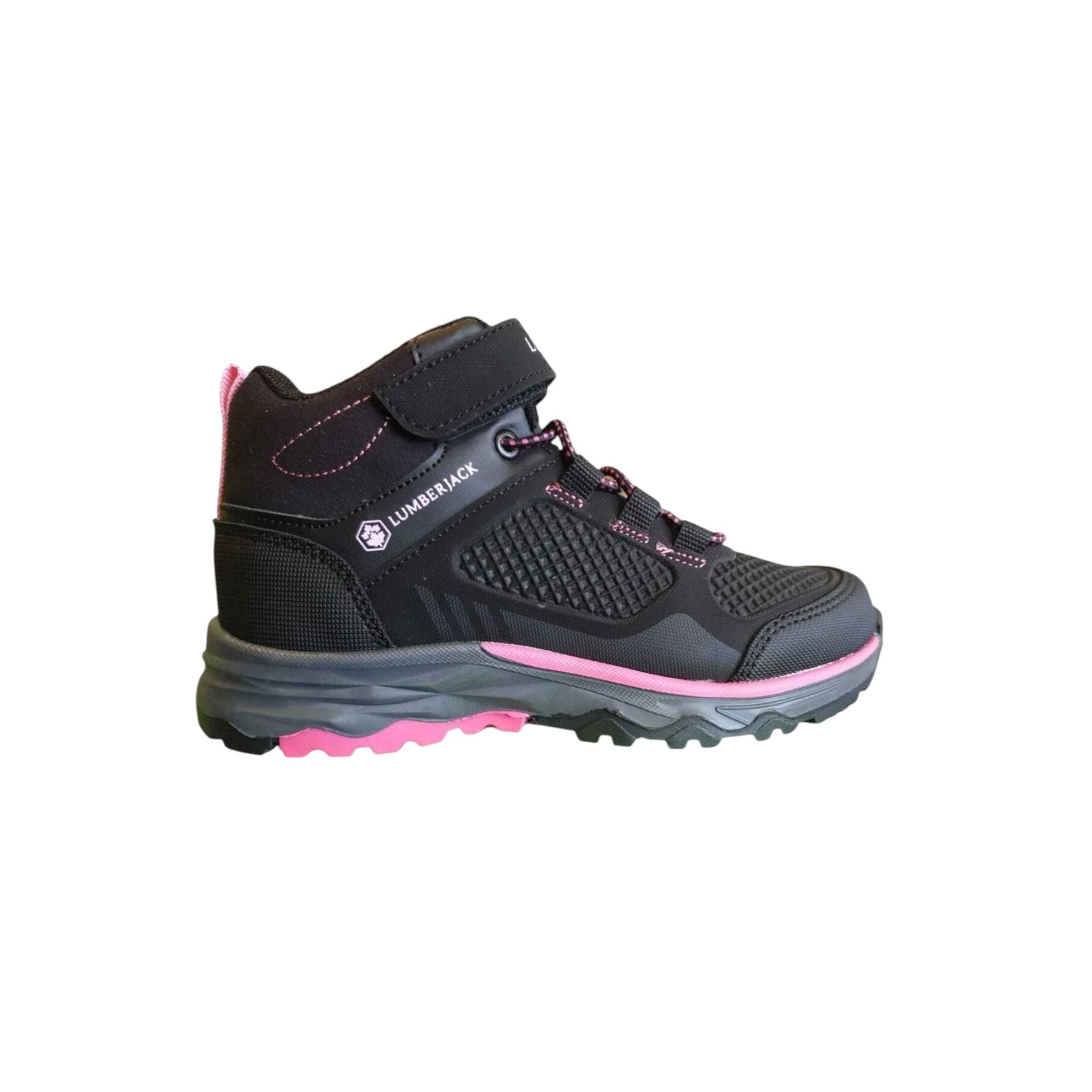 Siyah Fuşya Trekking Outdoor Kız Çocuk Bot