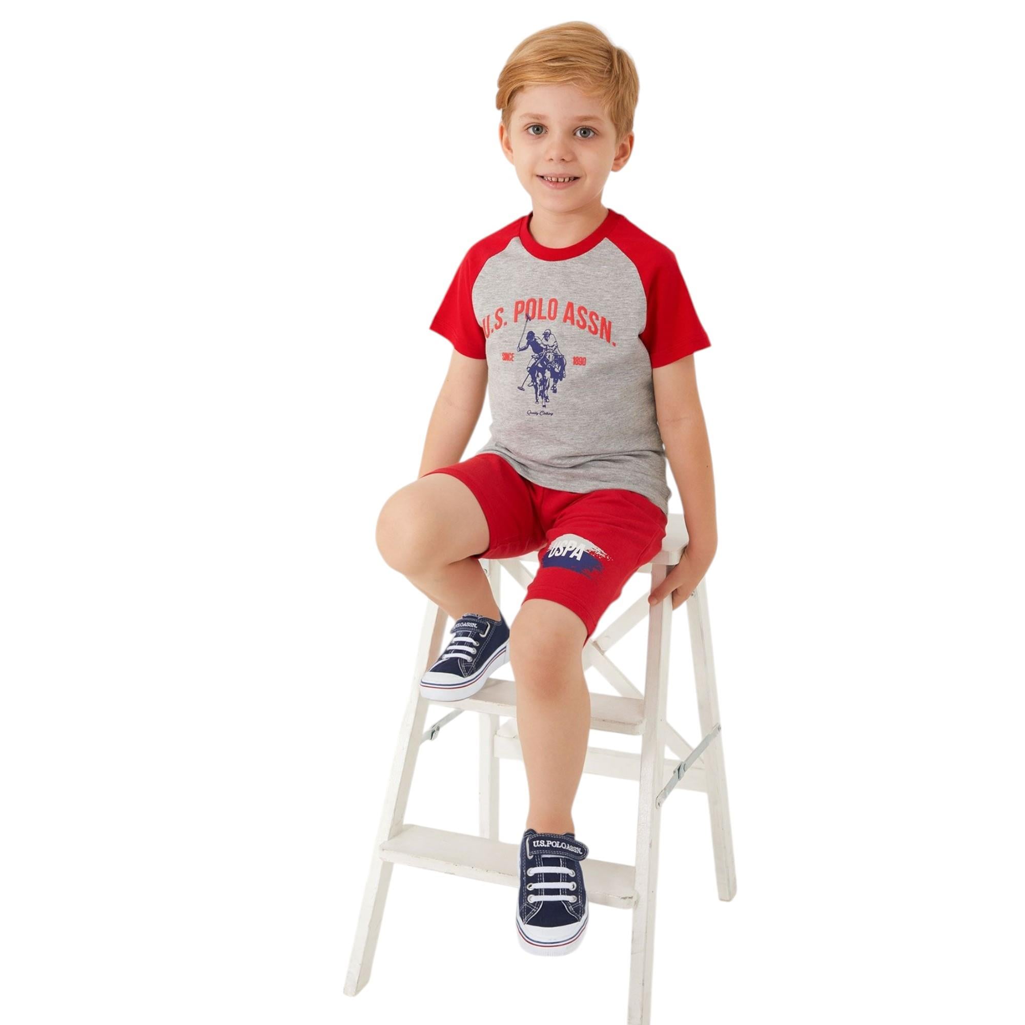 U.s. Polo Assn Silky Natural Erkek Çocuk Bermuda Takım