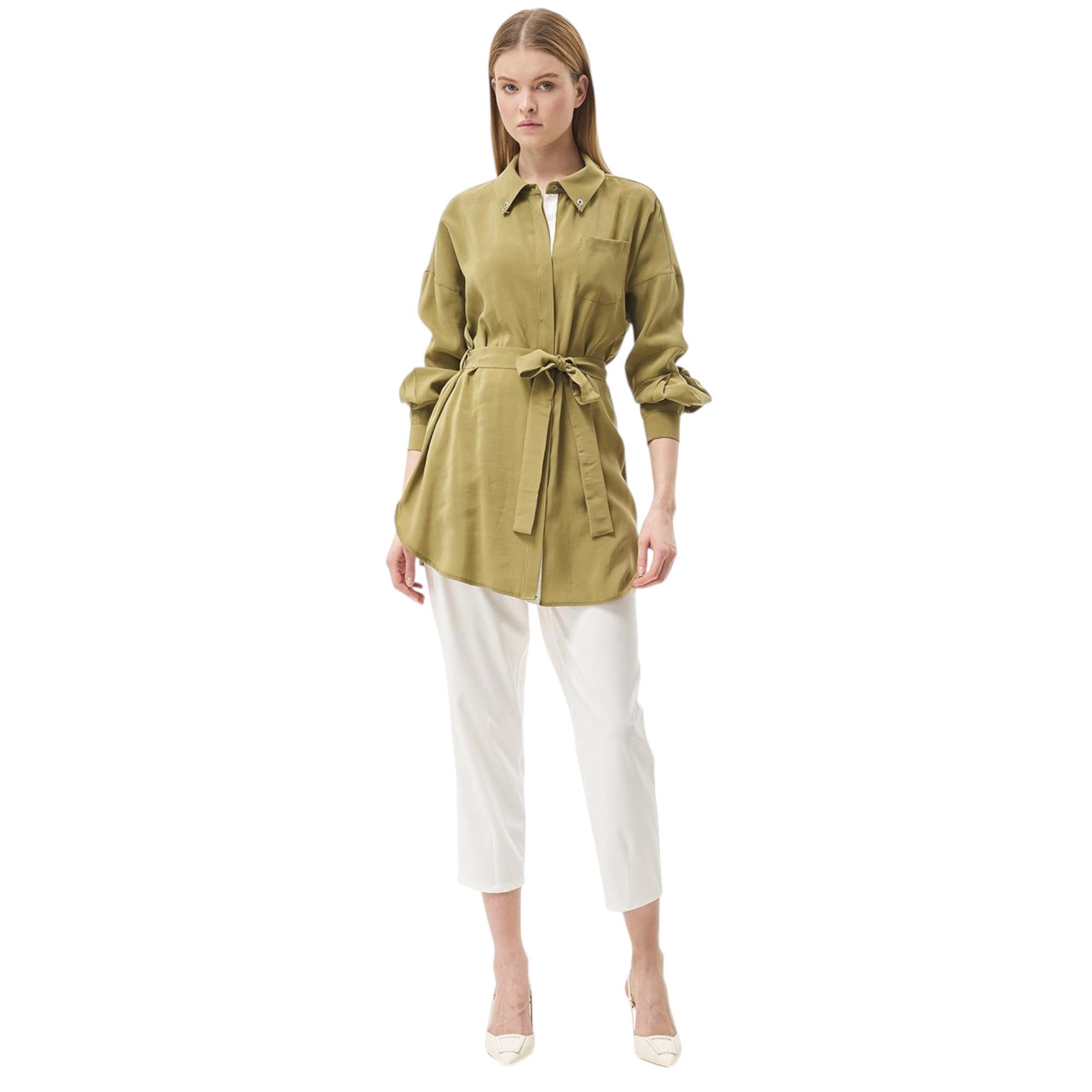 Yakası Kuş Gözü Detaylı Rayon Tunik