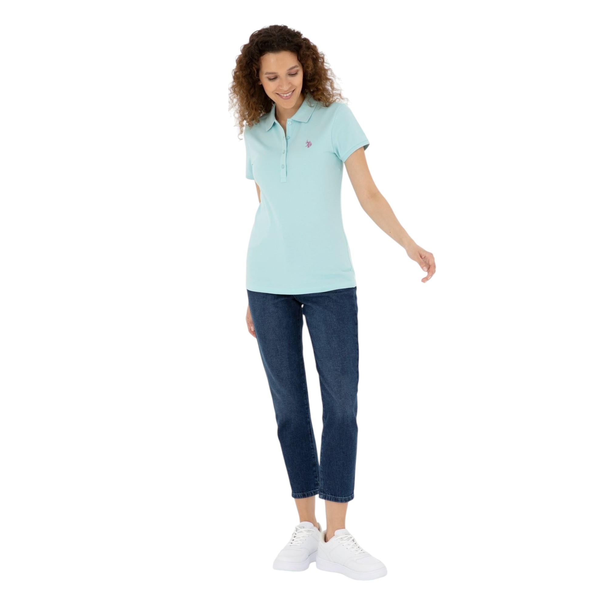  Kadın Basic Polo Yaka Tişört