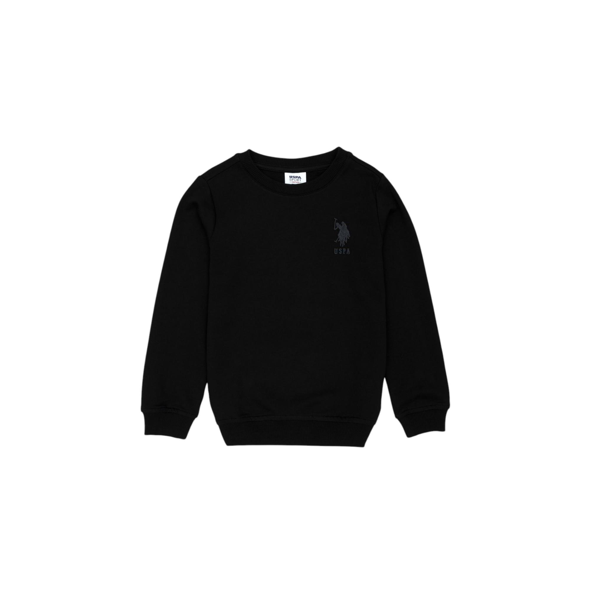 Çocuk Siyah Basic Bisiklet Yaka Sweatshirt 50269417