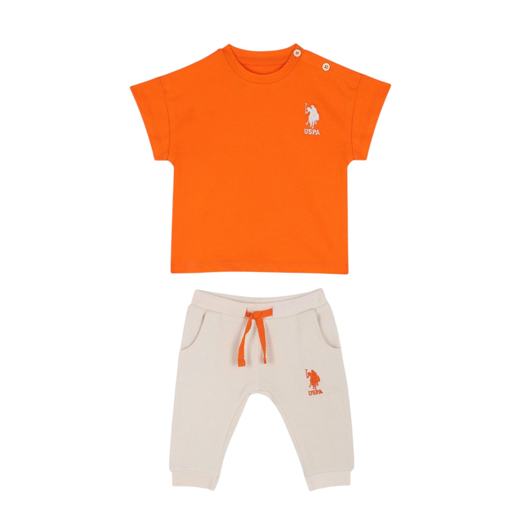 Color Harmony Turuncu Erkek Bebek Tshirt Pantolon Takım