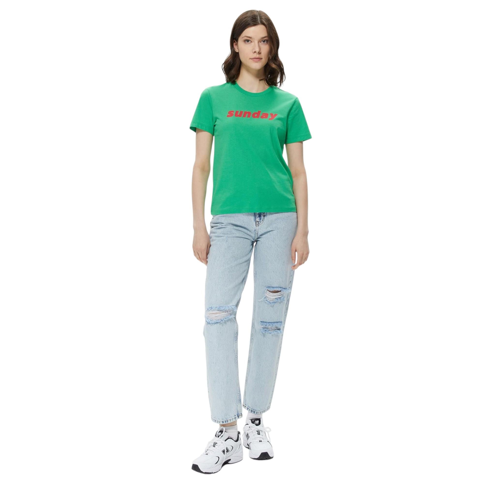 Color Top Box Kadın Yeşil T-Shirt 