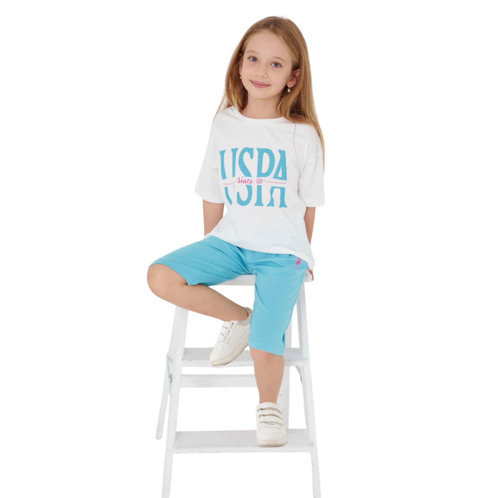 Cute Cream Krem Kız Çocuk Kapri Takım