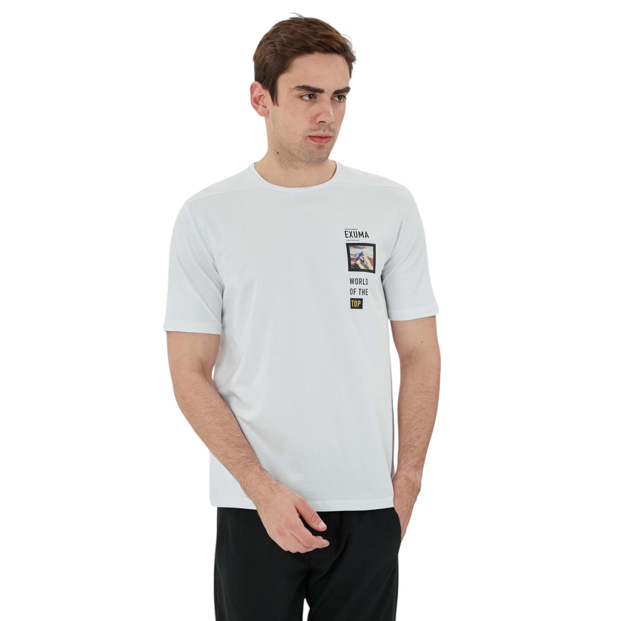 Erkek Baskılı Bisiklet Yaka T-shirt