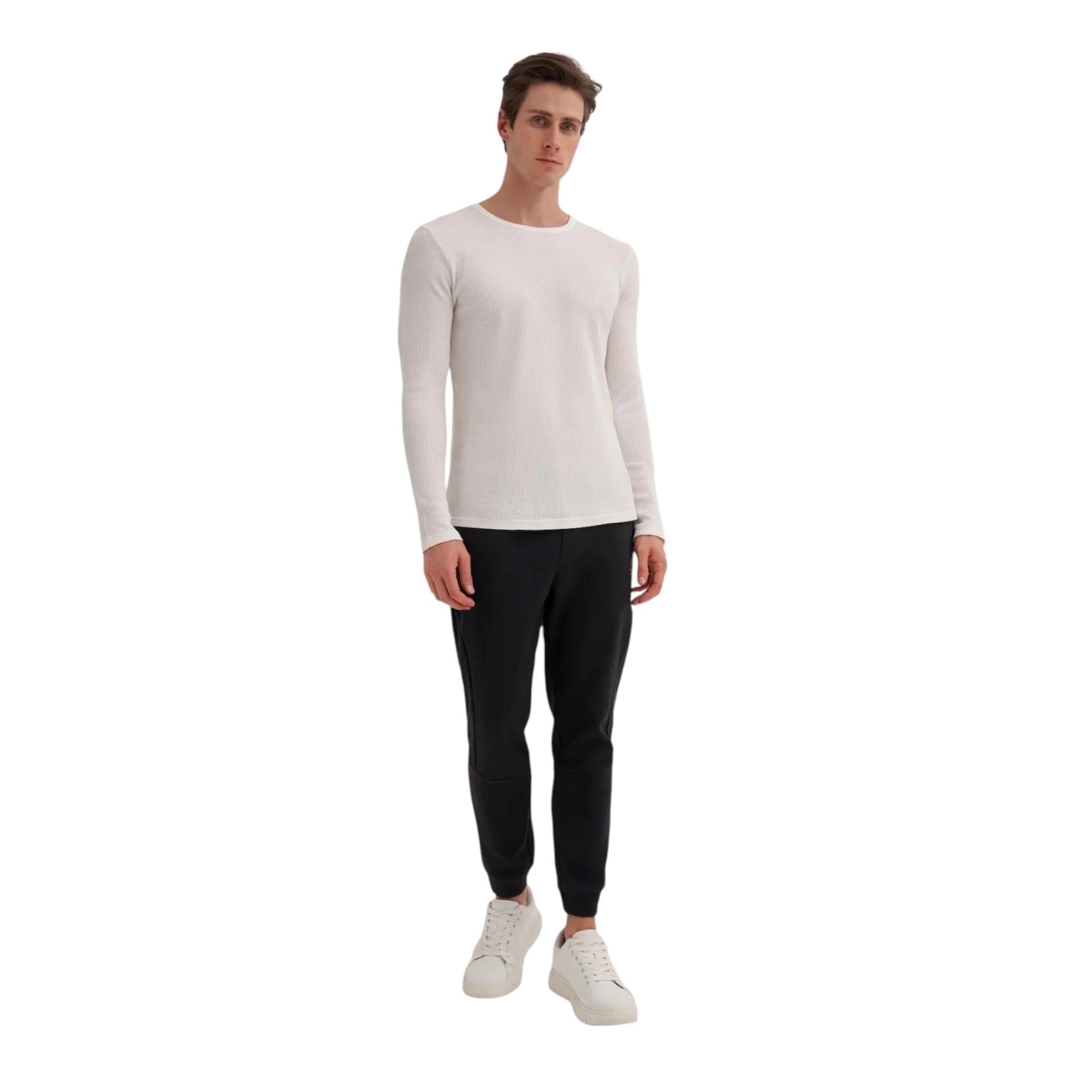 Erkek Bisklet Yaka Örme Sweatshirt