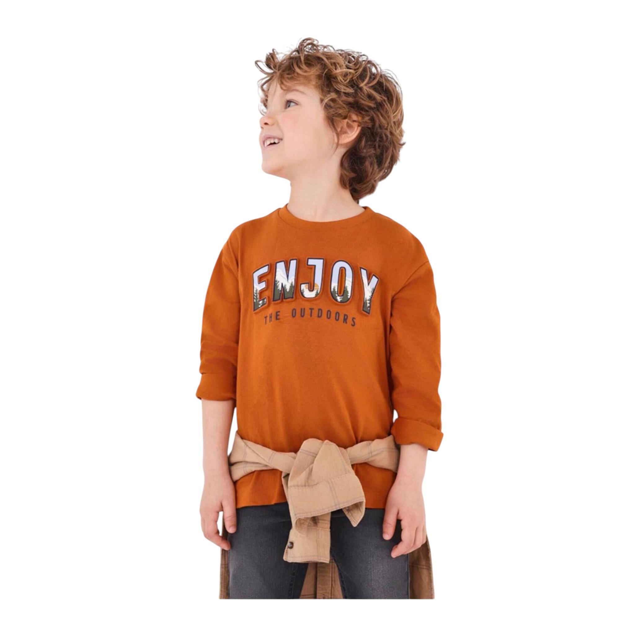 Erkek Çocuk Kabartma Baskılı Sweatshirt 4020