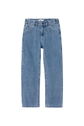 Erkek Çocuk Kargo Jeans Düz Kesim