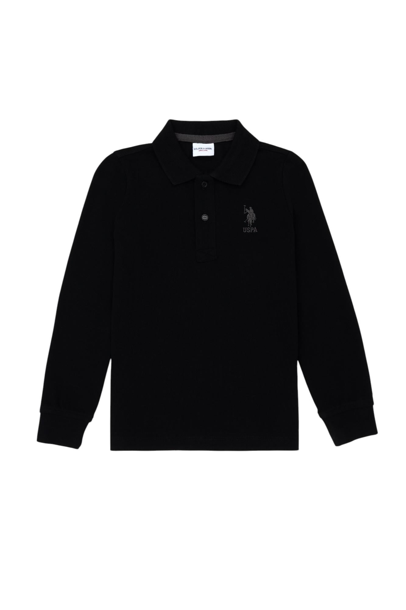 Erkek Çocuk Lacivert Basic Polo Yaka Sweatshirt
